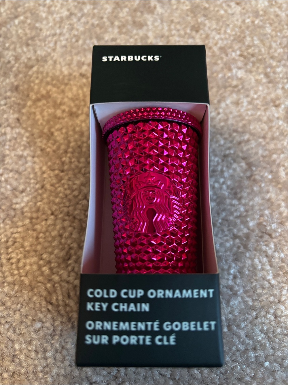 Starbucks Cold Cup Ornament Key Chain Trio - Green, Gold, Pink - Picture 4 of 4